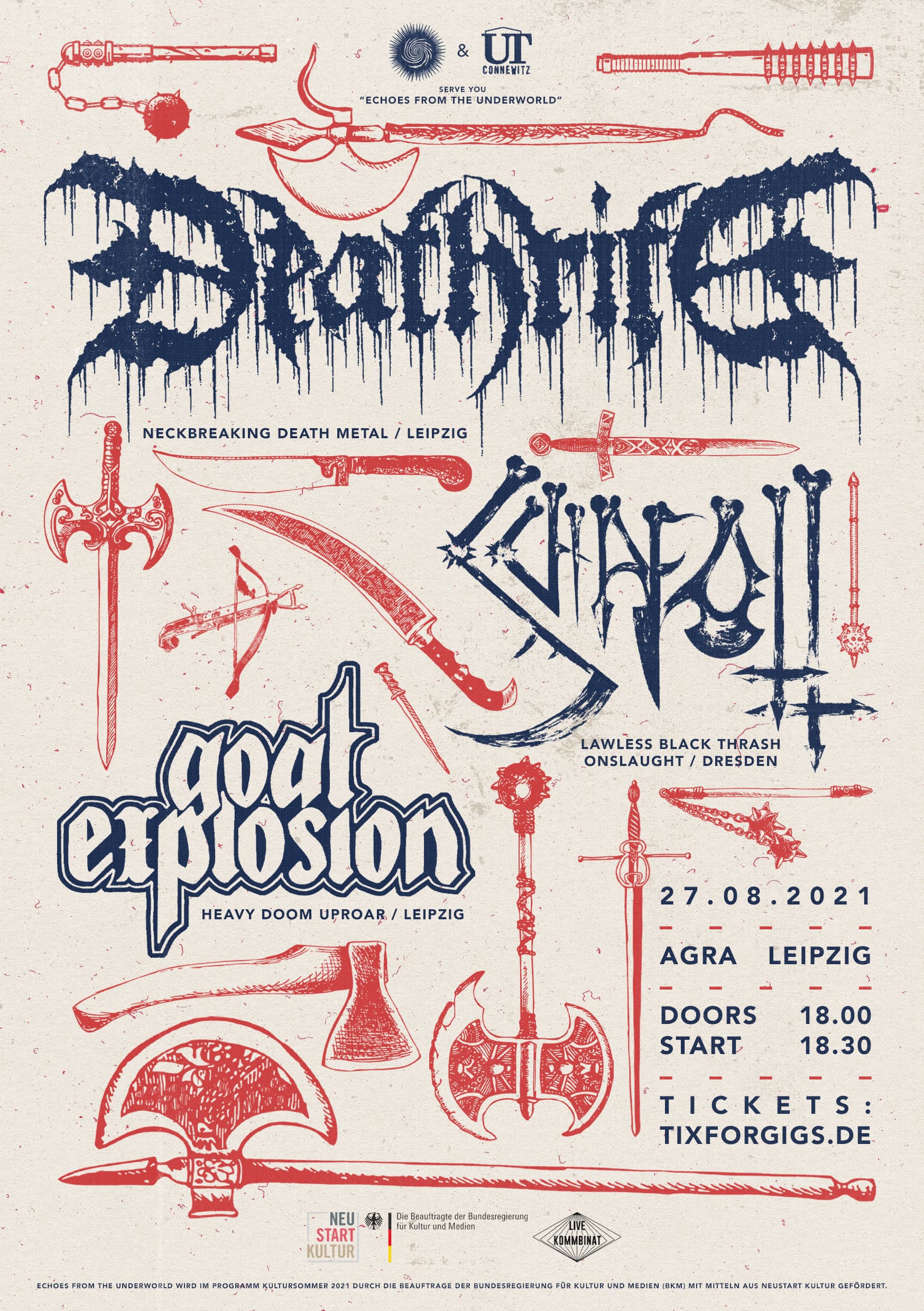ECHOES FROM THE UNDERWORLD | Deathrite + Schafott + Goat Explosion